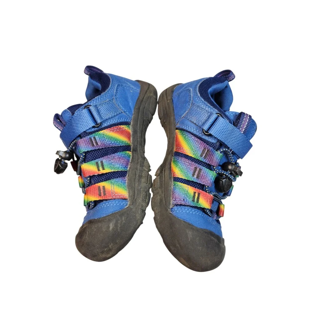 KEEN Kids Newport H2SHO Rainbow Bright Cobalt Blue Mesh Water Sneaker Sandal 1